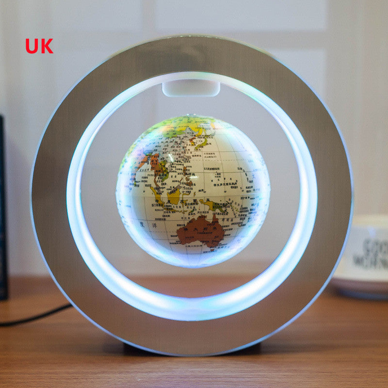 Round LED World Map Floating Globe Magnetic Levitation Light Anti Gravity Magic - NOMAN STORE LLC