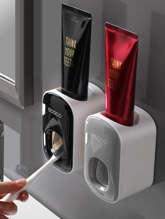 Wall Mounted Automatic Toothpaste Holder Bathroom Accessories Set Dispenser - NOMAN STORE LLC