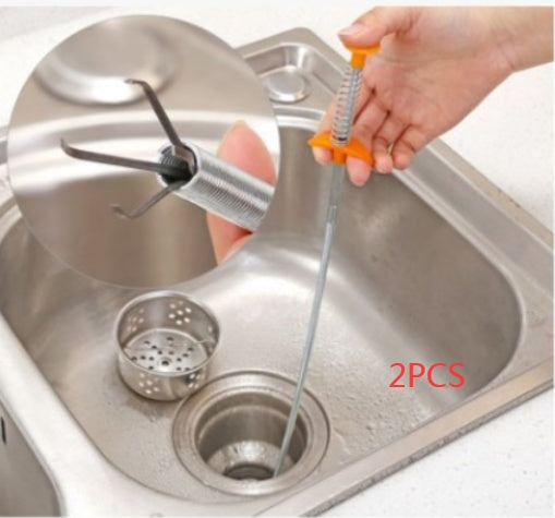60CM Sewer Dredger Spring Pipe Dredging Tool Household Hair Cleaner Drain Clog Remover Cleaning Tools Household For Kitchen Sink Kitchen Gadgets - NOMAN STORE LLC