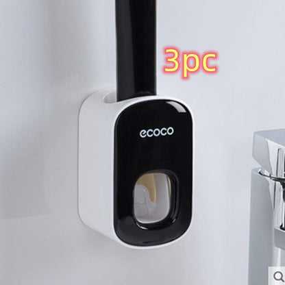 Wall Mounted Automatic Toothpaste Holder Bathroom Accessories Set Dispenser - NOMAN STORE LLC