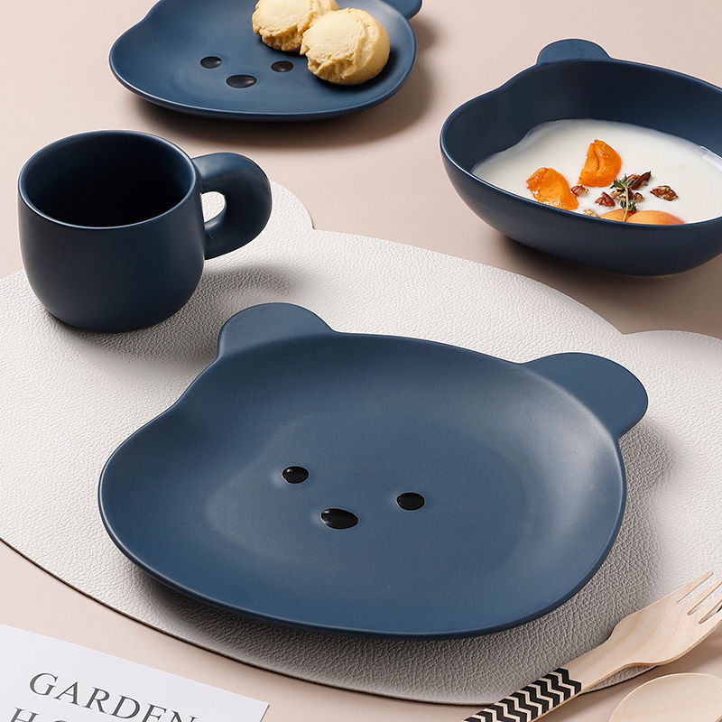 Home Cartoon Cute Bear-shaped Dinner Plate - NOMAN STORE LLC