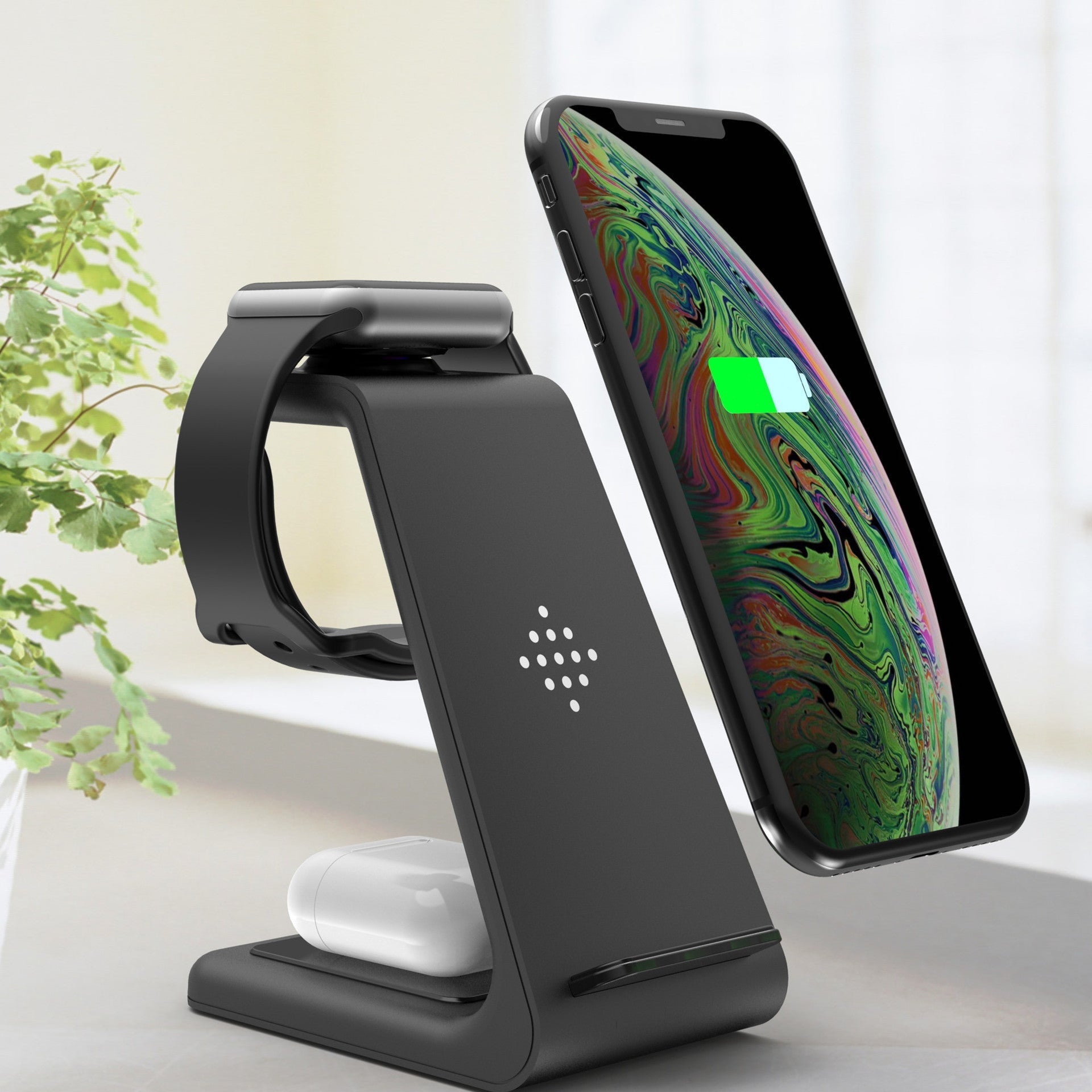 3 In 1 Fast Charging Station Wireless Charger Stand Wireless Quick Charge Dock For Phone Holder - NOMAN STORE LLC