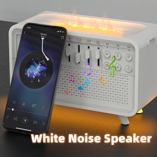 3 In 1 Bluetooth Speaker White Noise Sleep Night Light Humidifier All-in-one Machine Free Combination Of 8 Group Nature Sound - NOMAN STORE LLC
