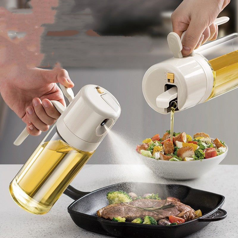 2 In 1 Oil Sprayer Bottle BBQ Cooking Oil Dispenser Olive Oil Pourers Sprayer Kitchen Baking Oil Mister Vinegar Bottle - NOMAN STORE LLC