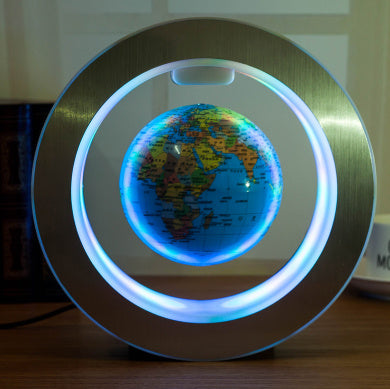 Round LED World Map Floating Globe Magnetic Levitation Light Anti Gravity Magic - NOMAN STORE LLC