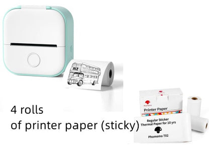 Portable Mini Thermal Label Printer Home Photo Printer Student Wrong Question Printer Bluetooth-compatible Mini Label Printer Price Tag - NOMAN STORE LLC