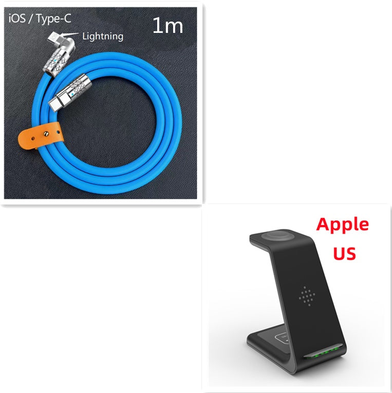 3 In 1 Fast Charging Station Wireless Charger Stand Wireless Quick Charge Dock For Phone Holder - NOMAN STORE LLC