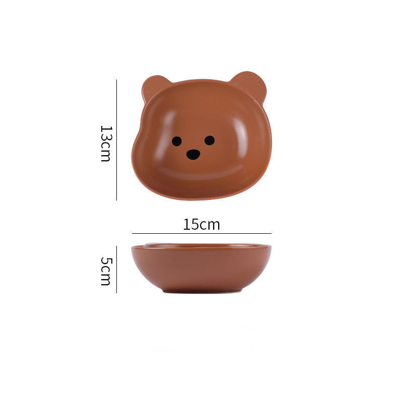 Home Cartoon Cute Bear-shaped Dinner Plate - NOMAN STORE LLC