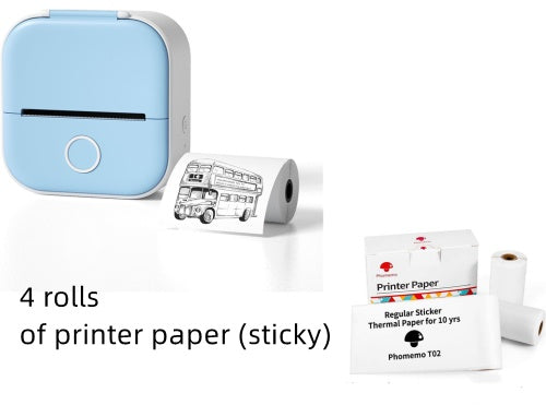 Portable Mini Thermal Label Printer Home Photo Printer Student Wrong Question Printer Bluetooth-compatible Mini Label Printer Price Tag - NOMAN STORE LLC