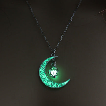 Glowing Pendant Necklaces Silver Plated Chain Necklaces - NOMAN STORE LLC