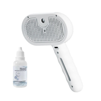 Pet spray de-shedding comb