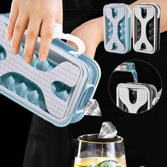 2in1 Portable Silicone Ice Ball Mold Ice Maker Water Bottle Ice Cube Mould Bottle Creative Ice Ball Diamond Curling Summer Kitchen Gadgets - NOMAN STORE LLC