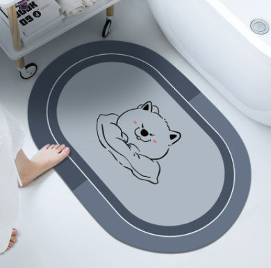 Cushion Cushion Bathroom Sliding  Door  Floor  Bathroom Foot Mat - NOMAN STORE LLC