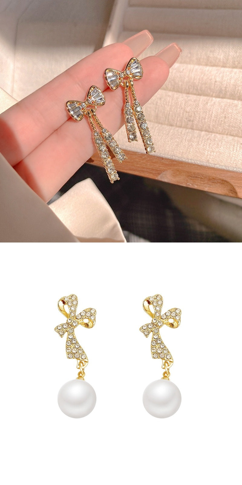 INS Butterfly Earrings With Rhinestones Fashion Temperament Jewelry - NOMAN STORE LLC
