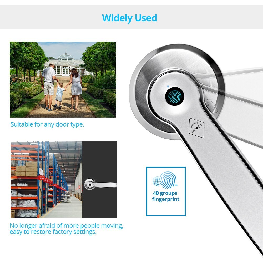 Indoor zinc alloy fingerprint handle lock - NOMAN STORE LLC