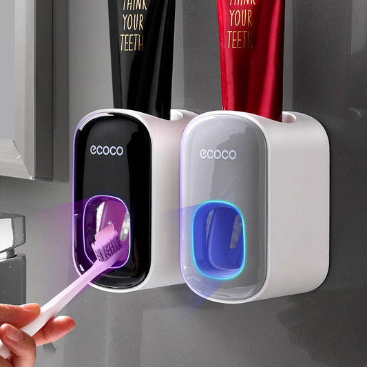 Wall Mounted Automatic Toothpaste Holder Bathroom Accessories Set Dispenser - NOMAN STORE LLC