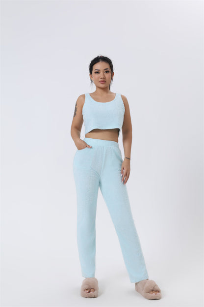 3 Piece Lounge Set, Cute Loungewear, Warm Suit Sets, Matching Set, Lounge Set, 3 Piece Pant Sets, Women Winter Dress - NOMAN STORE LLC