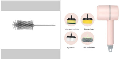 Electric Cleaning Brush Dishwashing Brush Automatic Wireless USB Rechargeable Professional Kitchen Bathtub Tile Cleaning Brushes - NOMAN STORE LLC
