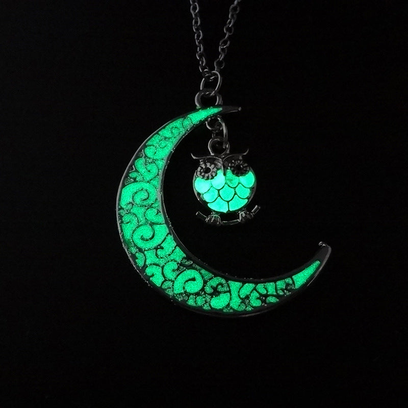 Glowing Pendant Necklaces Silver Plated Chain Necklaces - NOMAN STORE LLC