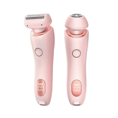 2 In 1 Hair Removal Epilator USB Rechargeable Trimmer Women Body Razor Face Leg Armpit Bikini Hand Pubic Shaver Hair Remover - NOMAN STORE LLC