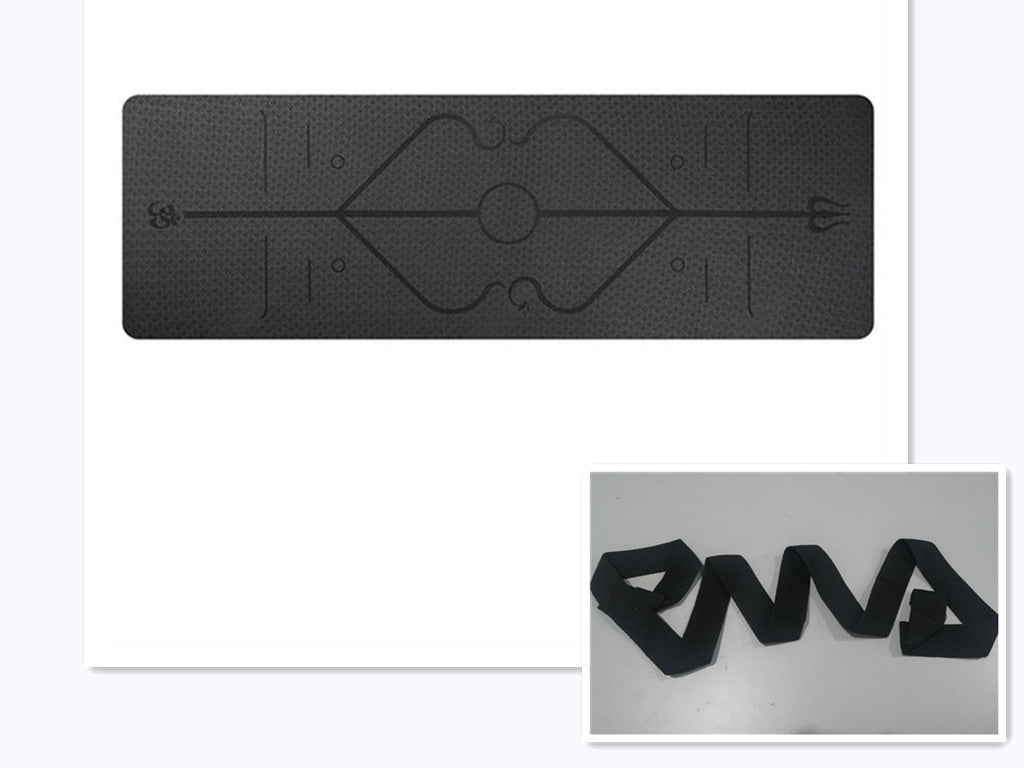 Non Slip TPE Yoga Mat Position Line Beginner - NOMAN STORE LLC