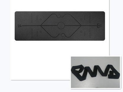 Non Slip TPE Yoga Mat Position Line Beginner - NOMAN STORE LLC