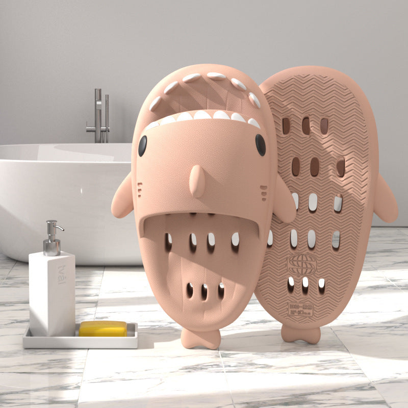 Shark Slippers With Drain Holes Shower Shoes For Women Quick Drying Eva Pool Shark Slides Beach Sandals With Drain Holes - NOMAN STORE LLC