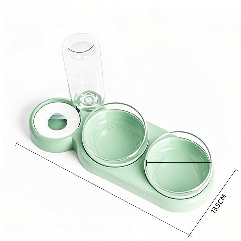 Double Bowl Cat Food and Water Dish