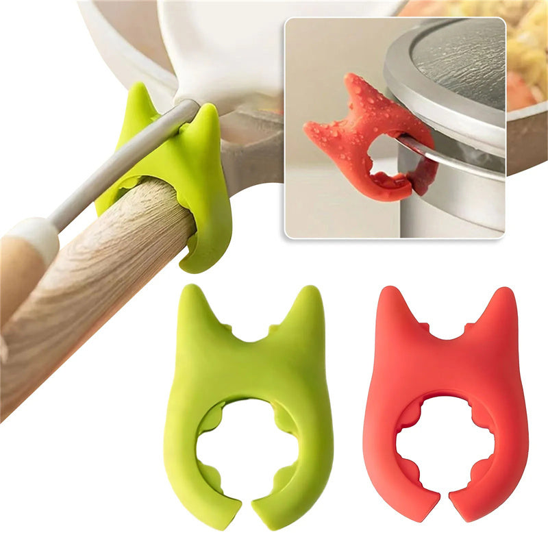 Multifunctional Spatula Holder Silicone Anti-overflow Spoon Holder Cooking Pot Anti-scalding Clip Kitchen Gadgets - NOMAN STORE LLC