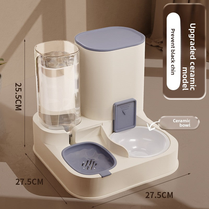 Automatic Cat Dog Food Water Feeder Bowl Ceramic