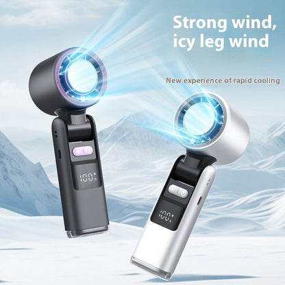 Turbos Chilled Ice Sensation Cold Fan Super Mini Turbos Speed Fan USB Powered Digital Display For Outdoor Camping Travel - NOMAN STORE LLC