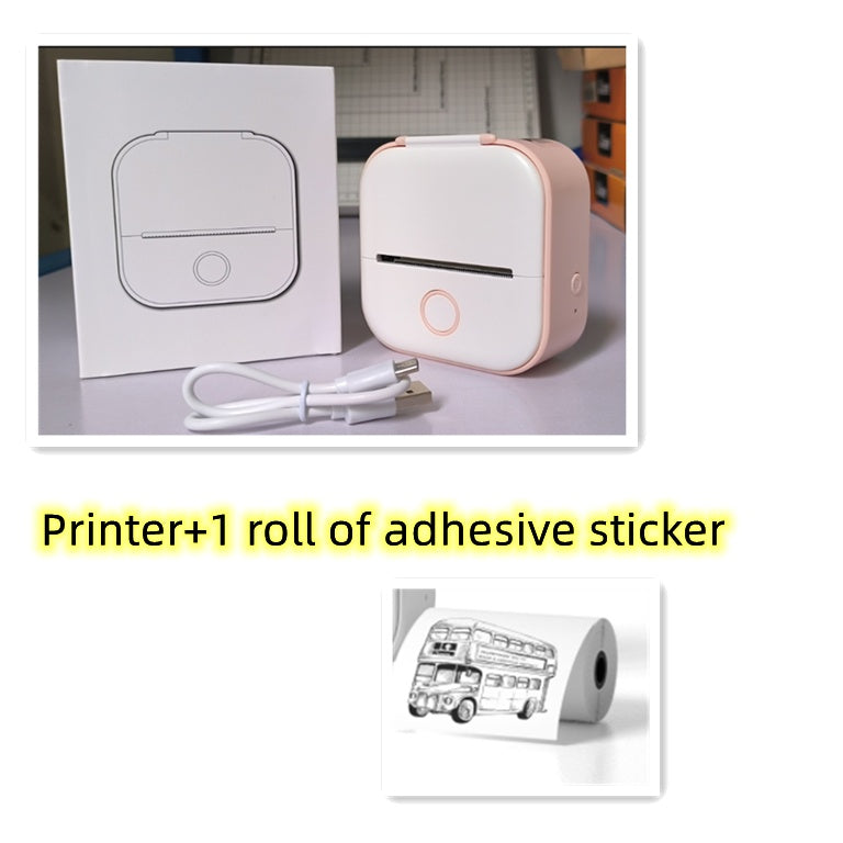 Portable Mini Thermal Label Printer Home Photo Printer Student Wrong Question Printer Bluetooth-compatible Mini Label Printer Price Tag - NOMAN STORE LLC