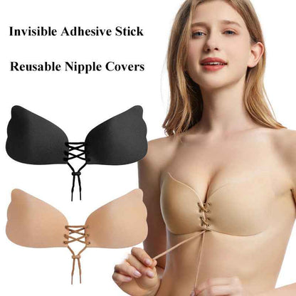 Large Size Strapless Bra Adhesive Sticky Push Up Bras For Women Rabbit Brassiere Lingerie Invisible Women Hot - NOMAN STORE LLC