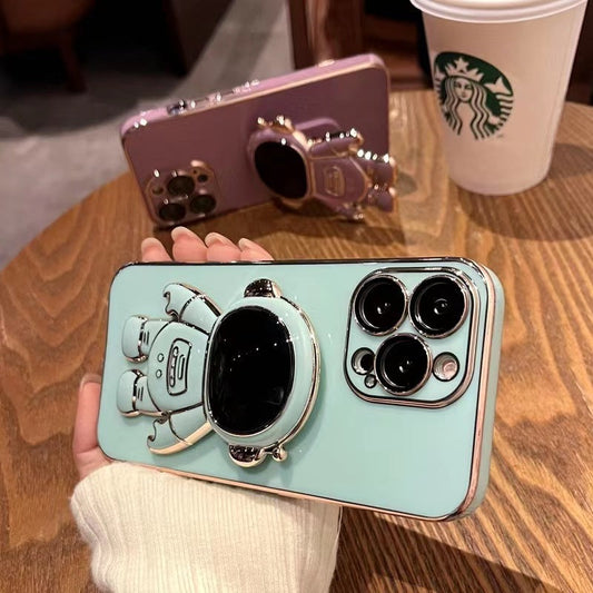 Self-contained Lens Film Mobile Phone Case Electroplating Bracket Protective Cover - NOMAN STORE LLC