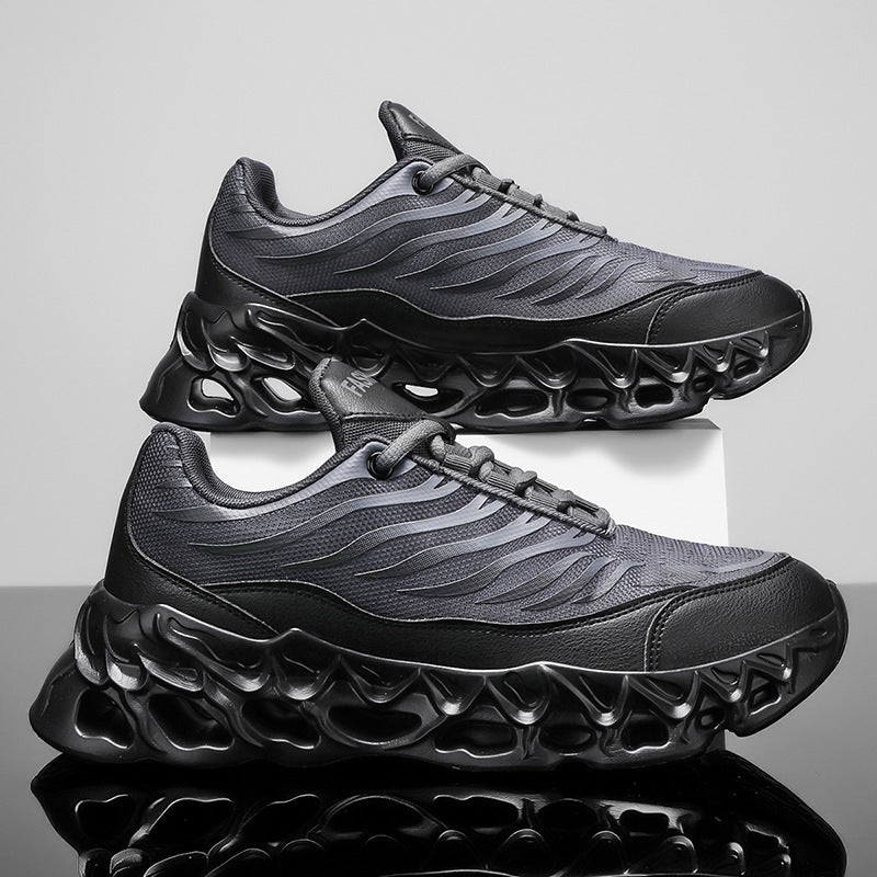 Men's Lace-up Sneakers Thick-soled Daddy Vulcanized Shoes Outdoor Running Sports Casual Shoes - NOMAN STORE LLC