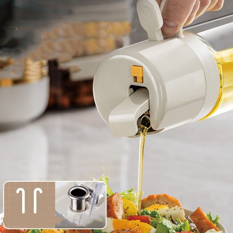 2 In 1 Oil Sprayer Bottle BBQ Cooking Oil Dispenser Olive Oil Pourers Sprayer Kitchen Baking Oil Mister Vinegar Bottle - NOMAN STORE LLC