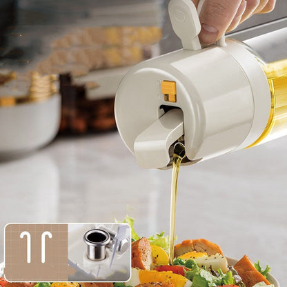 2 In 1 Oil Sprayer Bottle BBQ Cooking Oil Dispenser Olive Oil Pourers Sprayer Kitchen Baking Oil Mister Vinegar Bottle - NOMAN STORE LLC