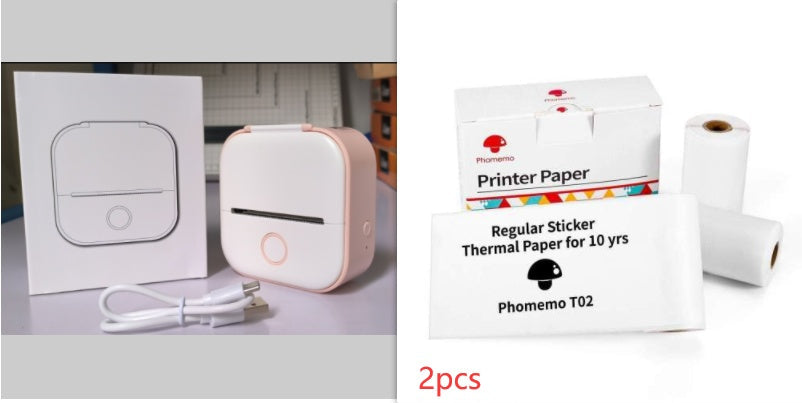 Portable Mini Thermal Label Printer Home Photo Printer Student Wrong Question Printer Bluetooth-compatible Mini Label Printer Price Tag - NOMAN STORE LLC