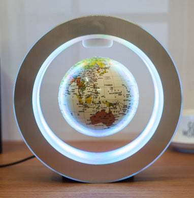 Round LED World Map Floating Globe Magnetic Levitation Light Anti Gravity Magic - NOMAN STORE LLC