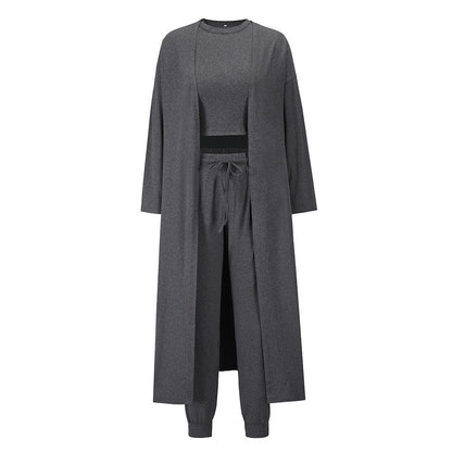 Women's Knitted Slim-fit Temperament Vest And Trousers Sports Suit - NOMAN STORE LLC