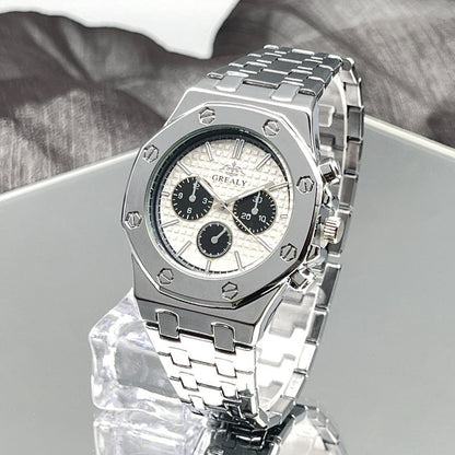 Fashion Men's And Women's Same Steel Belt Quartz With Calendar Waterproof Couple's Watch - NOMAN STORE LLC