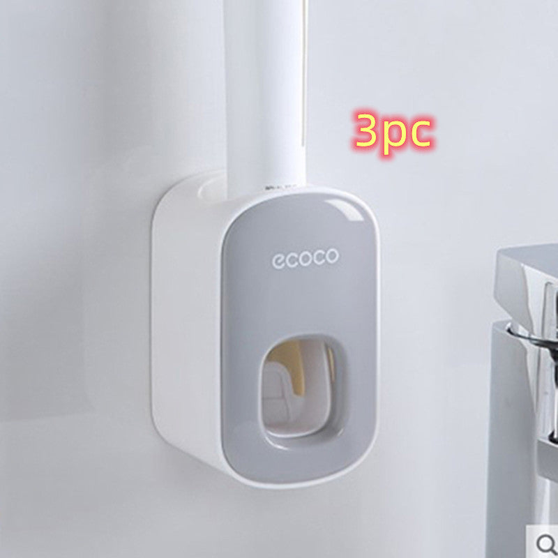 Wall Mounted Automatic Toothpaste Holder Bathroom Accessories Set Dispenser - NOMAN STORE LLC