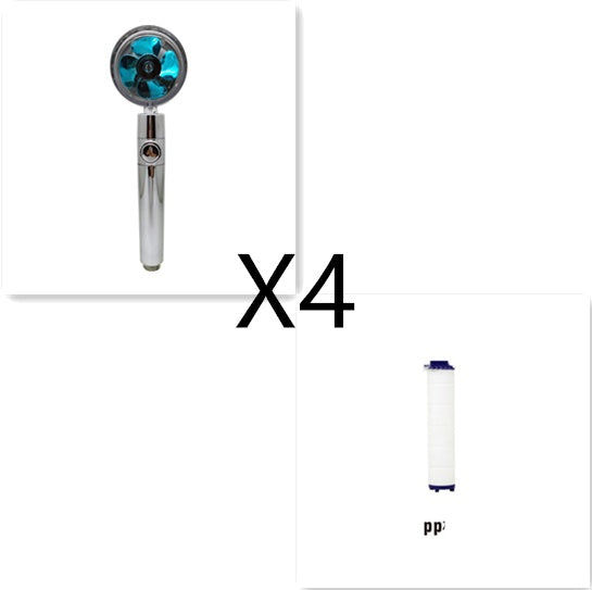 Shower Head Water Saving Flow 360 Degrees Rotating With Small Fan ABS Rain High Pressure Spray Nozzle Bathroom Accessories b3553484-20b0-4e42-836a-e14271d4239e