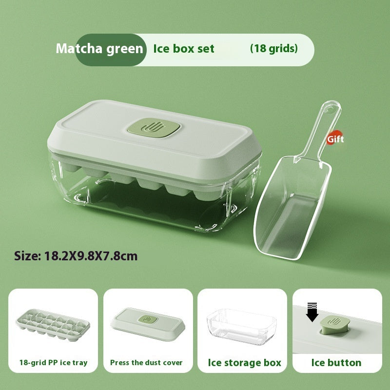 32 Grid Silicone Ice Cube Tray Mould With Lid Shovel Storage Box Remove With One Click Ice Maker DIY Whiskey Cocktail Tools Summer Kitchen Gadgets - NOMAN STORE LLC