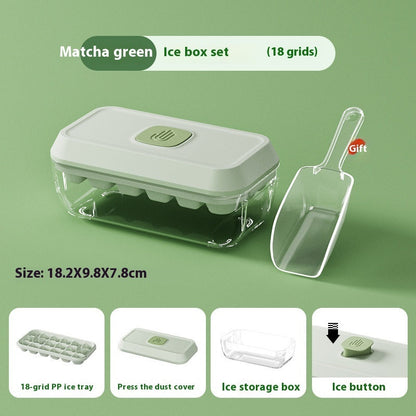 32 Grid Silicone Ice Cube Tray Mould With Lid Shovel Storage Box Remove With One Click Ice Maker DIY Whiskey Cocktail Tools Summer Kitchen Gadgets - NOMAN STORE LLC