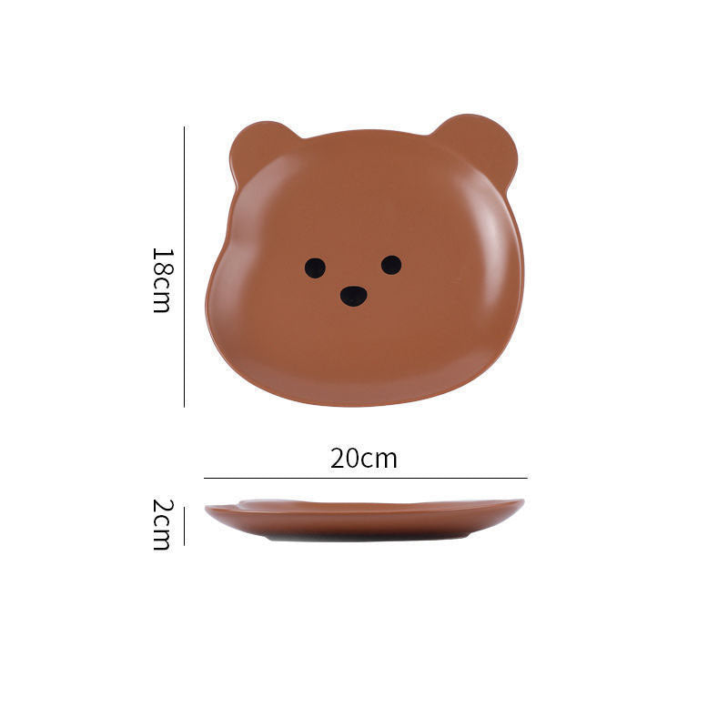 Home Cartoon Cute Bear-shaped Dinner Plate - NOMAN STORE LLC