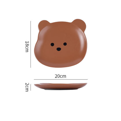 Home Cartoon Cute Bear-shaped Dinner Plate - NOMAN STORE LLC