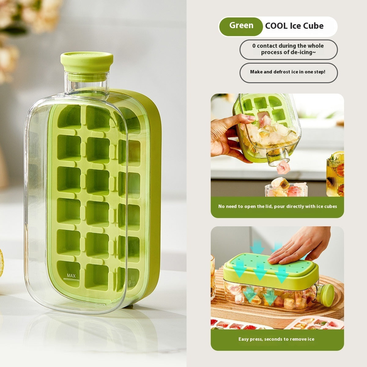 One-Click Molding Cooling Cup,Instant Ice Maker,Zero-Contact Design,Straw Included,Curling Mold,Portable & Stylish Chilled Drink - NOMAN STORE LLC