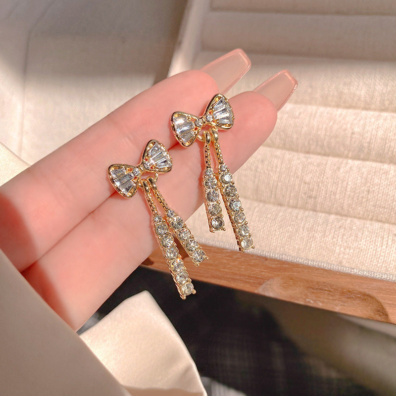 INS Butterfly Earrings With Rhinestones Fashion Temperament Jewelry - NOMAN STORE LLC