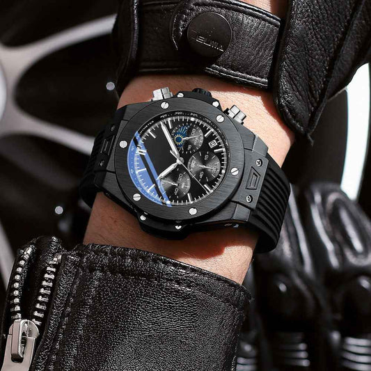 Men's Silicone Strap Quartz Watch - NOMAN STORE LLC
